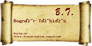 Bognár Tóbiás névjegykártya